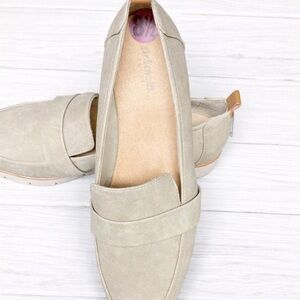 Dr. Scholl’s Gray Suede Platform Loafers Women’s 8.5 New